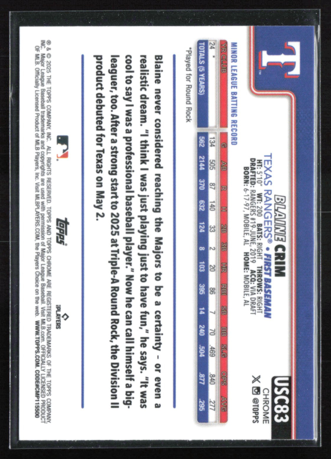 Blaine Crim RC Prism