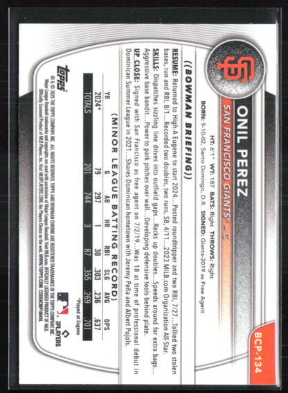 Onil Perez 1st Bowman