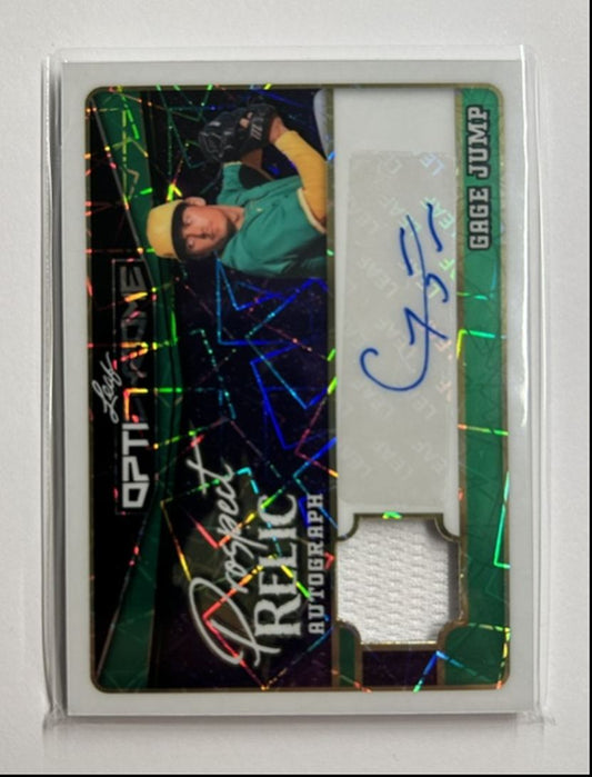 Gage Jump /6 Auto Relic Prospect Relic Autograph 2025 Leaf Optichrome