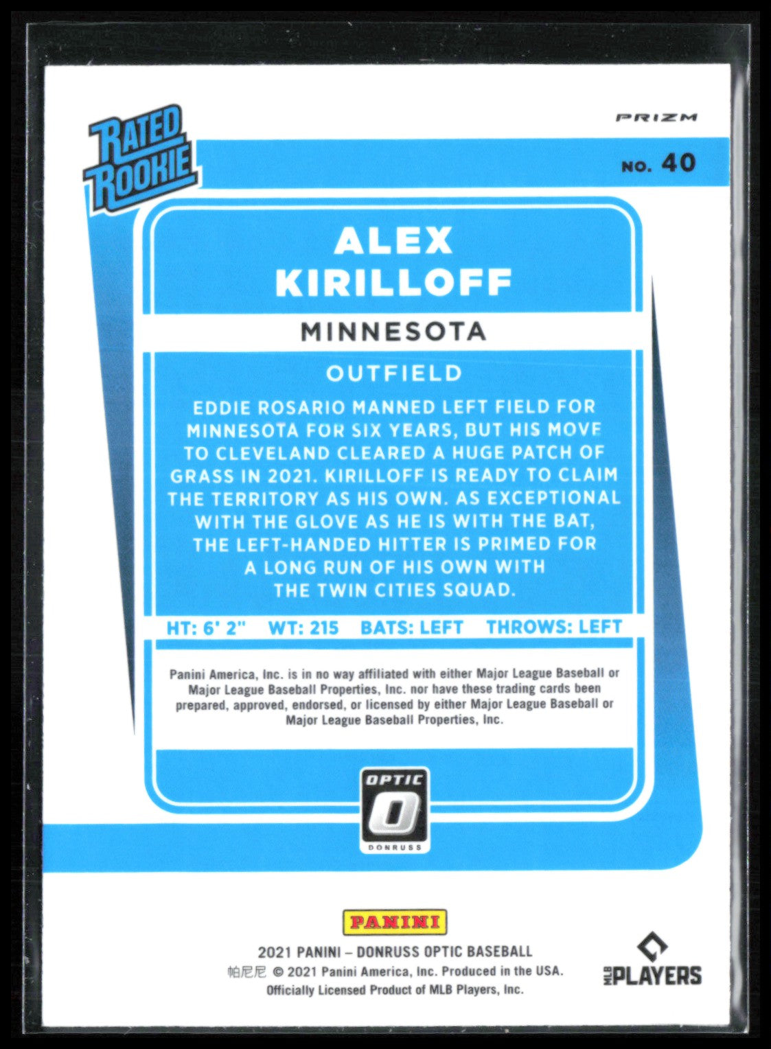 Alex Kirilloff RC Holo