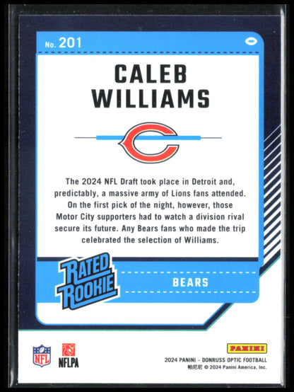 Caleb Williams RC Optic Rated Rookie