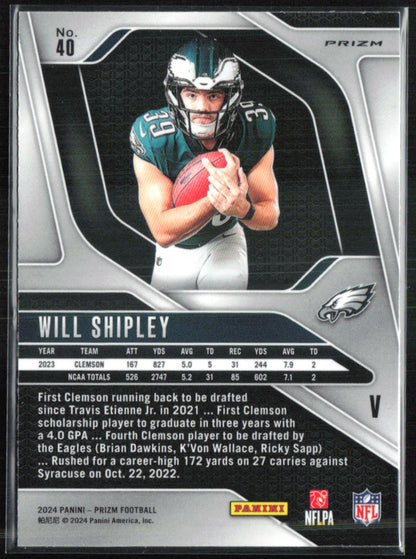 Will Shipley RC Silver Variation