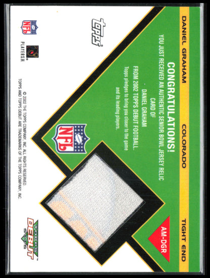 Daniel Graham Game-Worn Relic