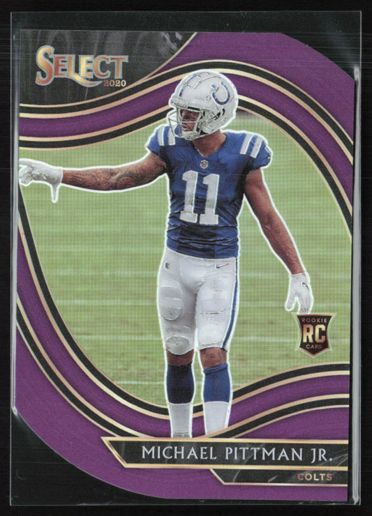 Michael Pittman Jr. RC Purple Prizm Field Level Die-Cut