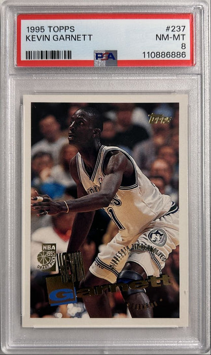 Kevin Garnett 1995 Topps PSA 8