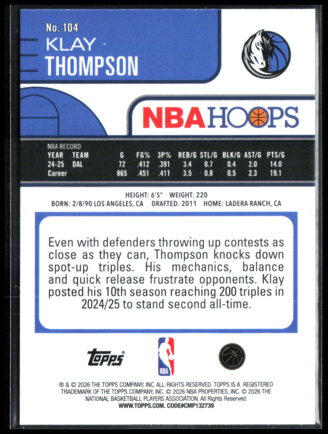 Klay Thompson Sandglitter