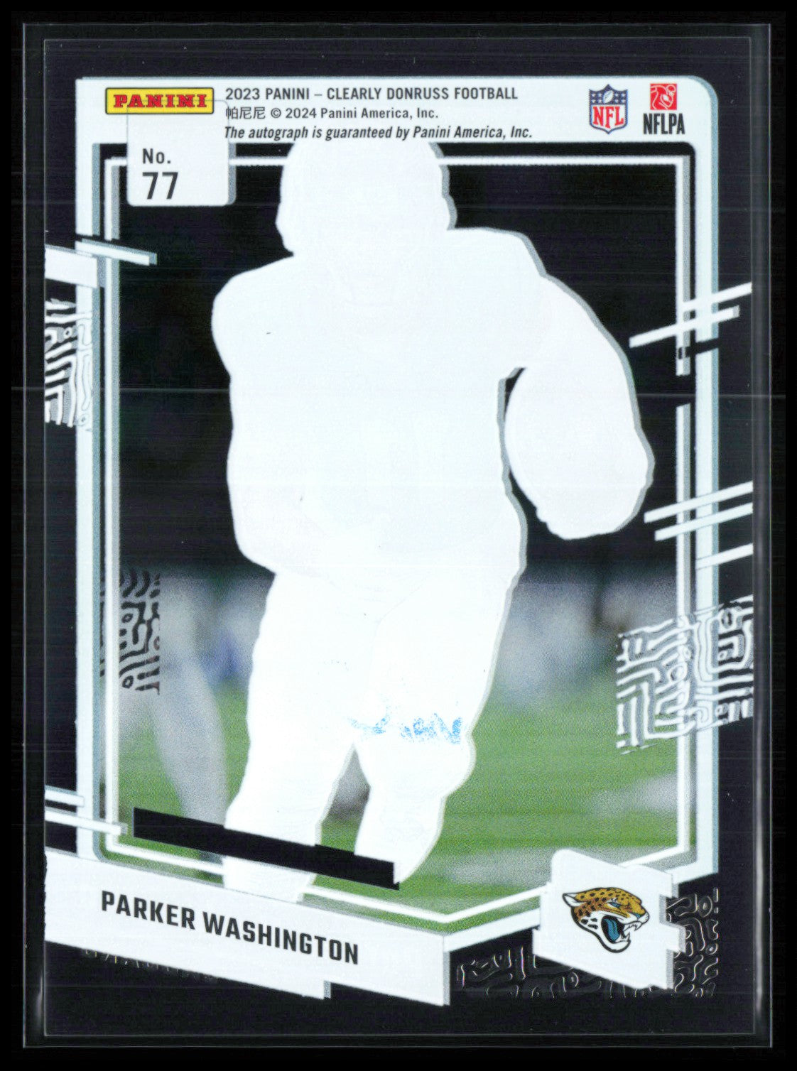 Parker Washington RC Auto 2023 Clearly Donruss