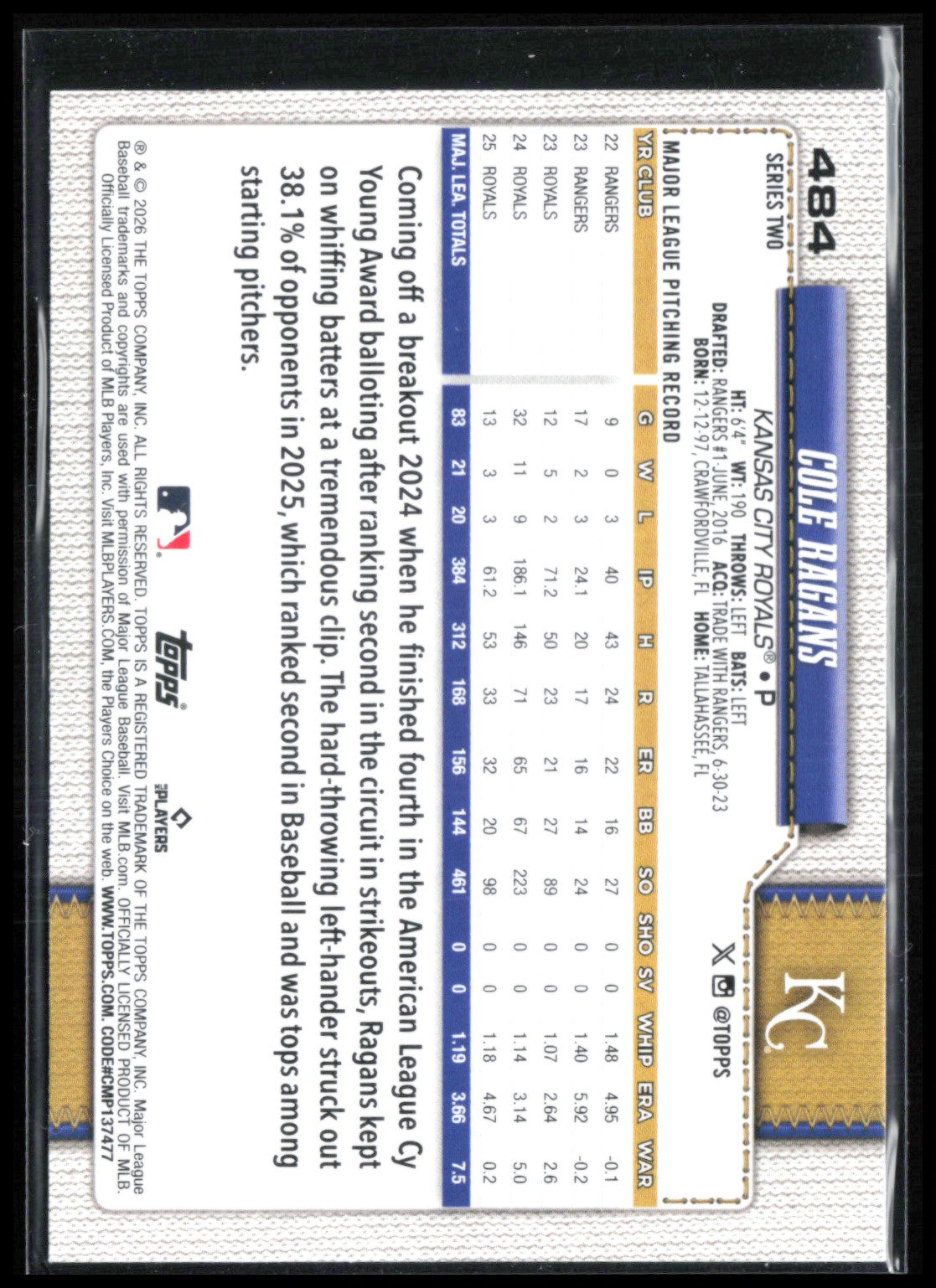 Cole Ragans Foil