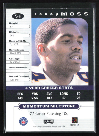 Randy Moss 2000 Playoff Momentum