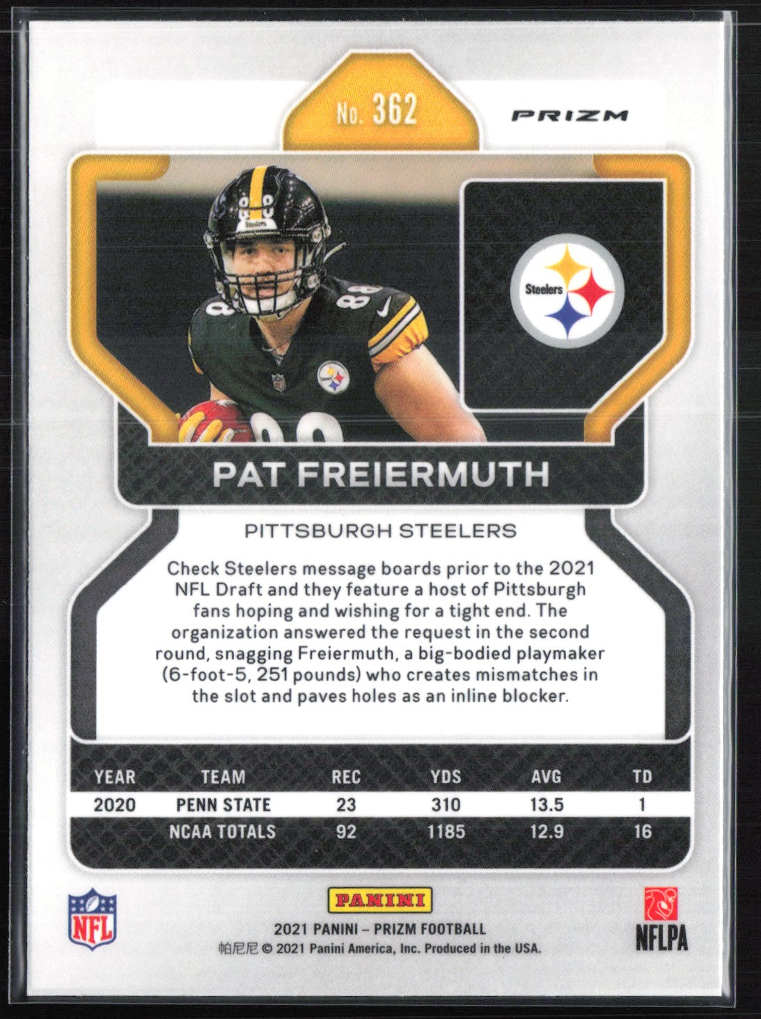 Pat Freiermuth RC Silver Prizm