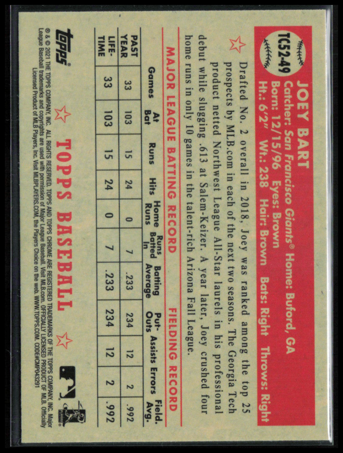 Joey Bart RC Redux