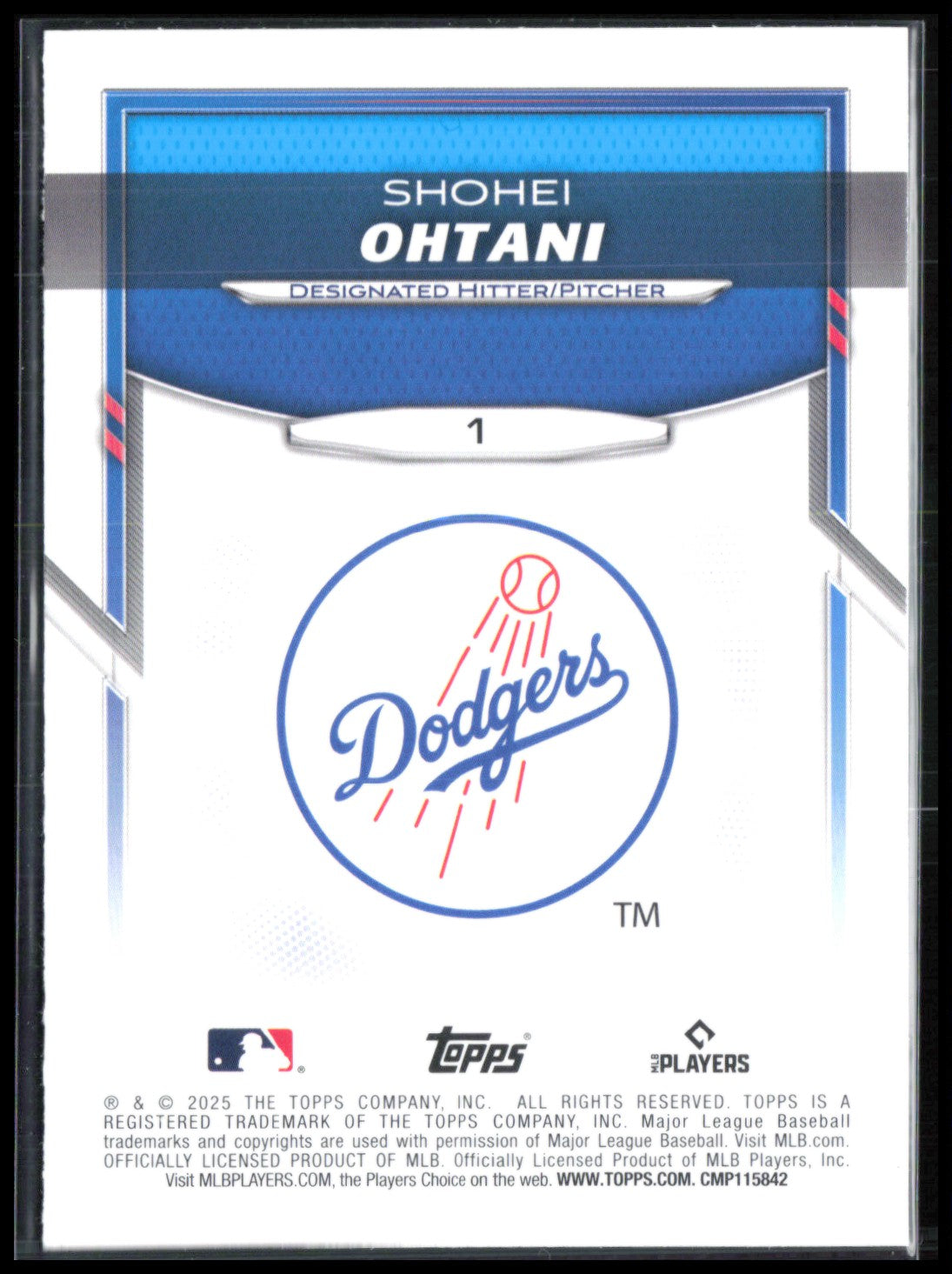 Shohei Ohtani 2025 Lids Mitchell & Ness #1