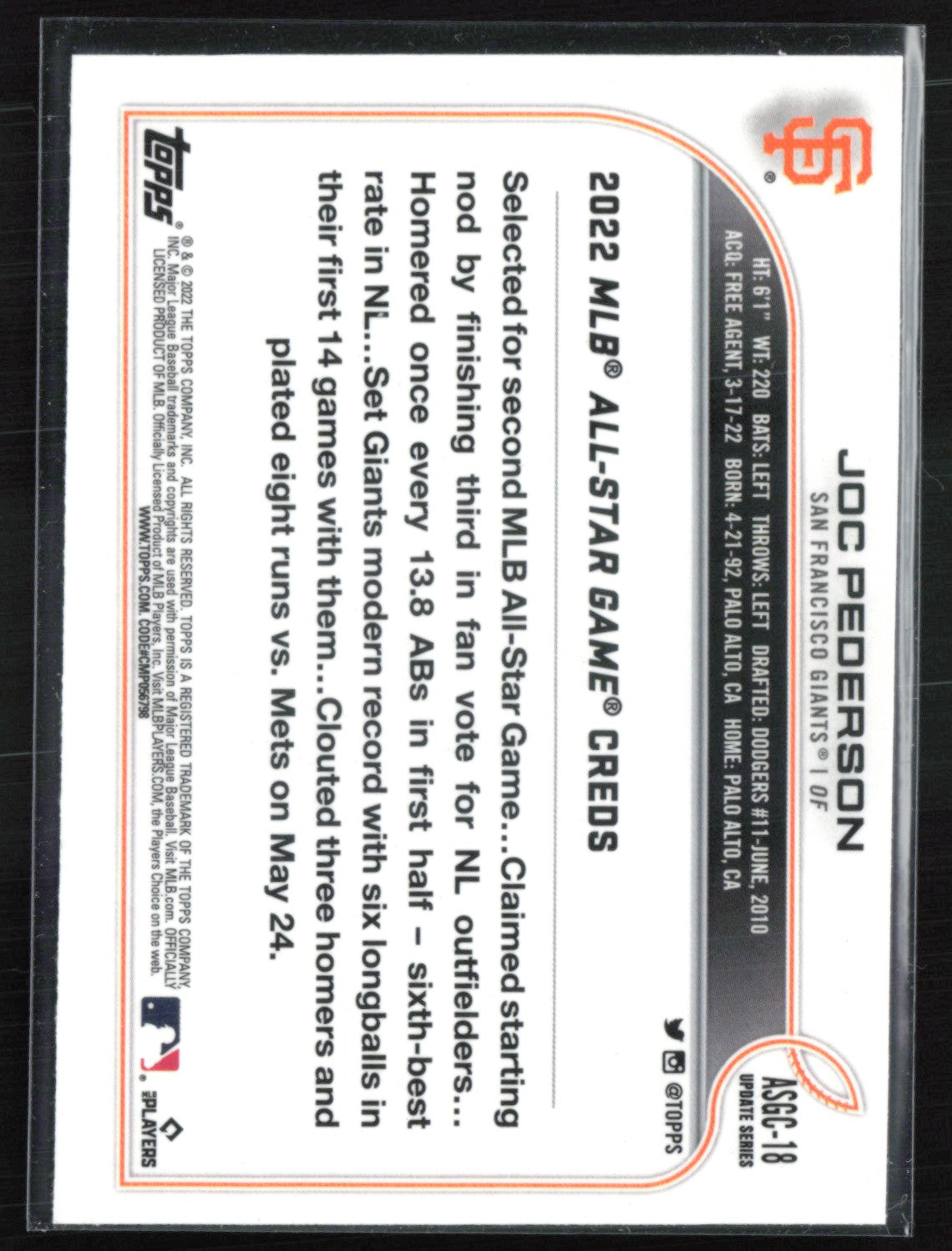 Joc Pederson ASG
