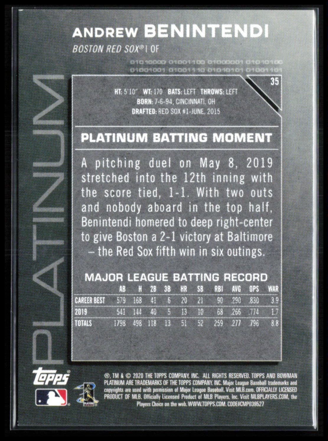 Andrew Benintendi Blue /150