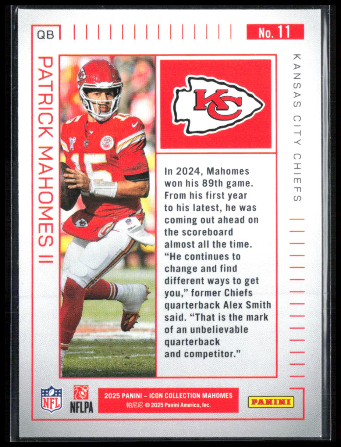 Patrick Mahomes II 2025 Icon Collection Mahomes