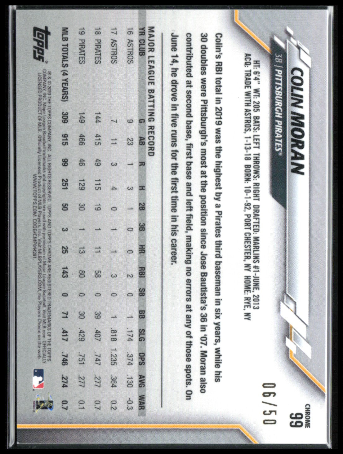 Colin Moran Gold Refractor /50