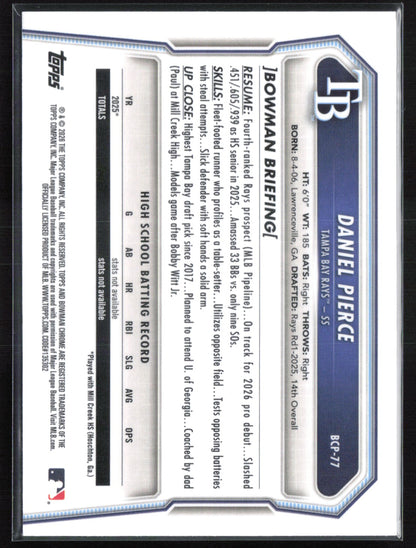 Daniel Pierce 1st Bowman CHrome