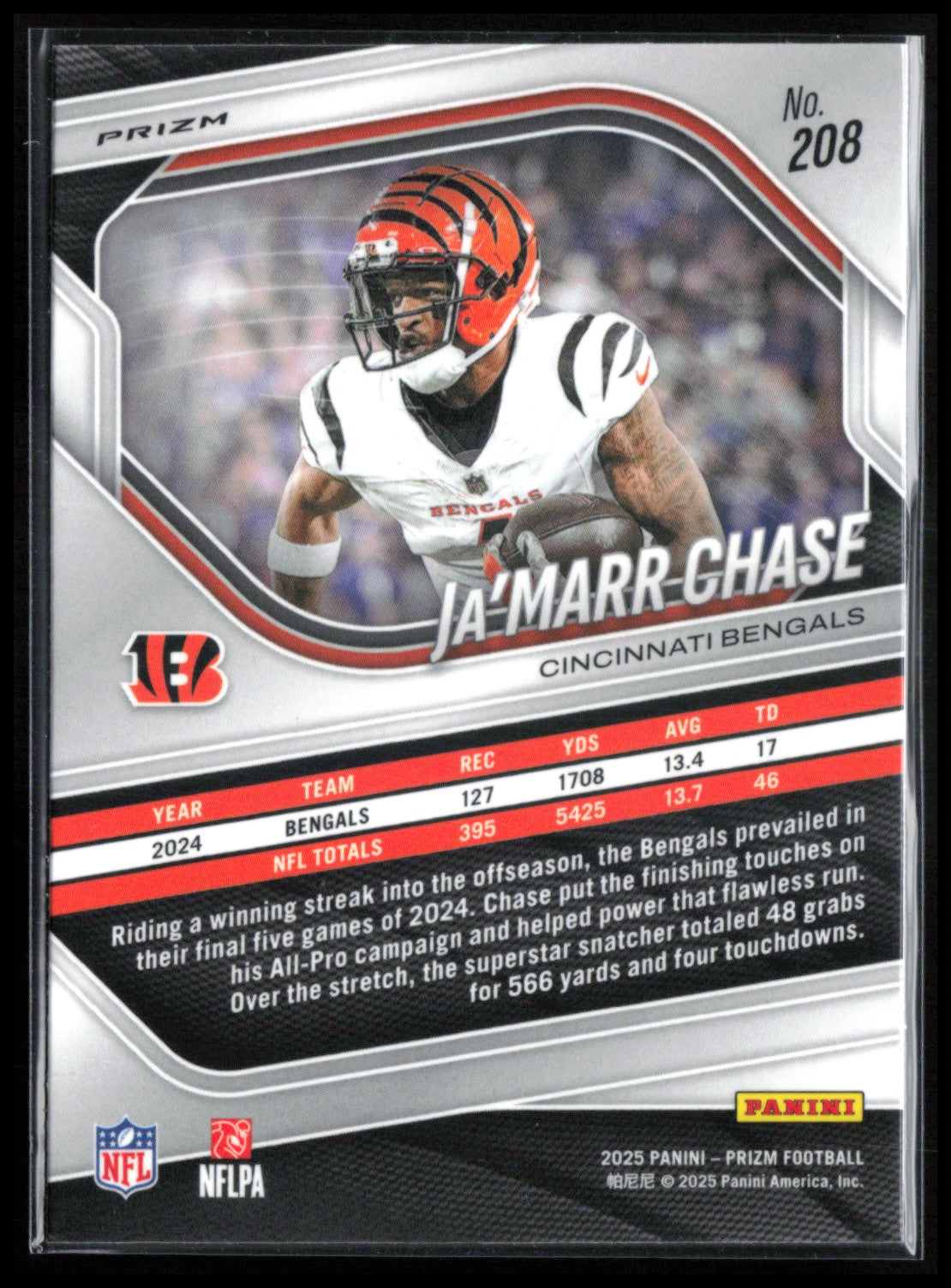 Ja'Marr Chase Silver Prizm
