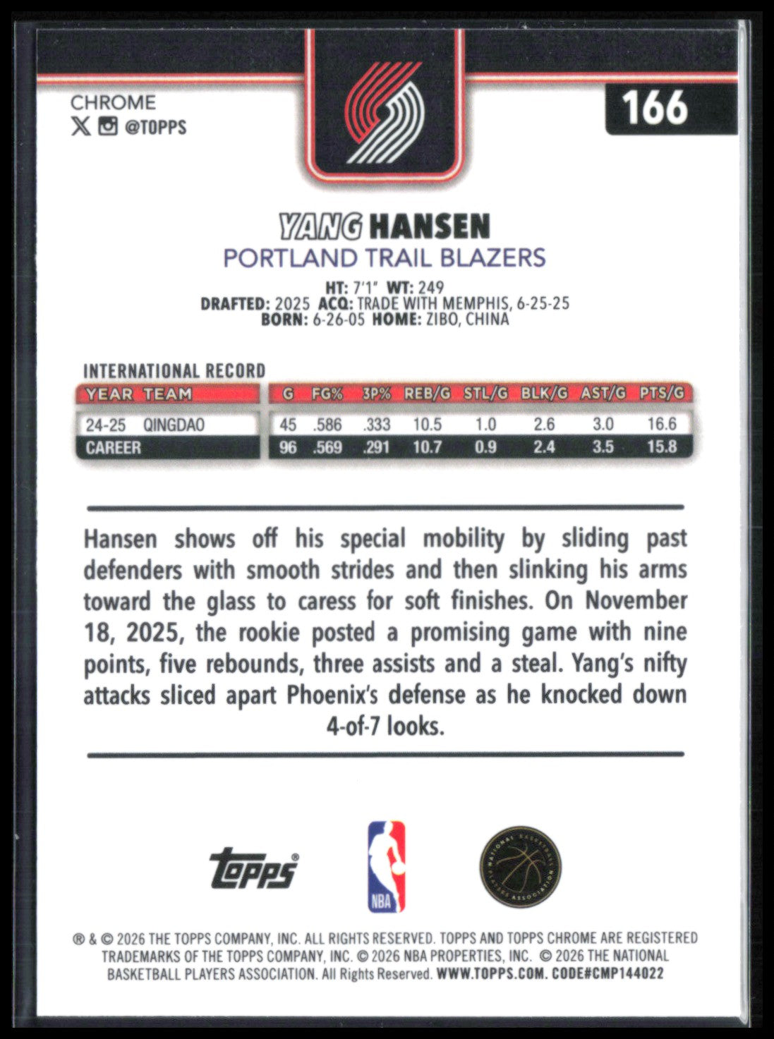 Yang Hansen RC RWB Refractor