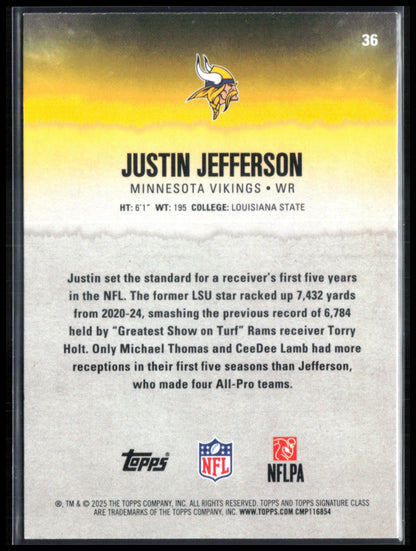 Justin Jefferson Yellow Parallel
