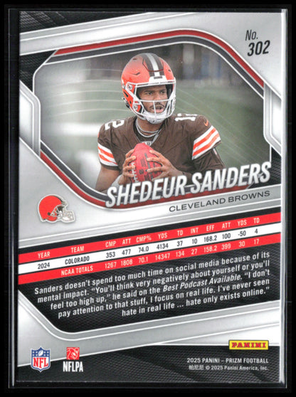 Shedeur Sanders RC 2025 Prizm