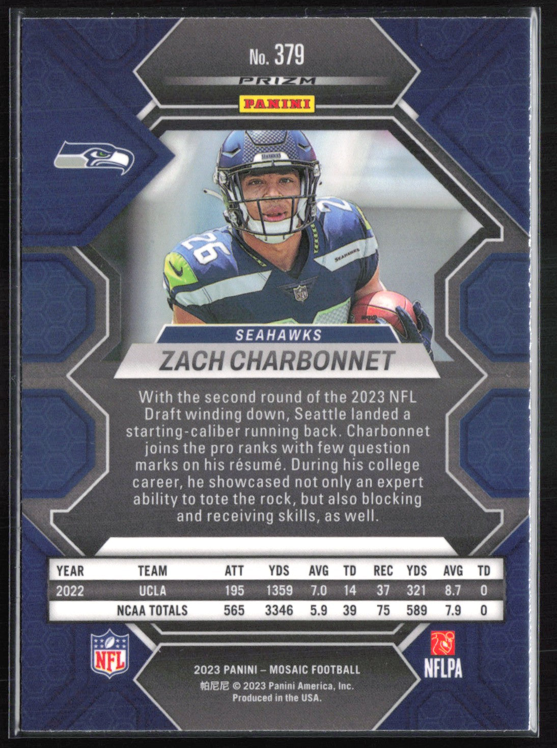 Zach Charbonnet RC Reactive Yellow
