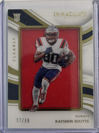 Kayshon Boutte RC Jumbo Mem Clearly /99 Immaculate Collection