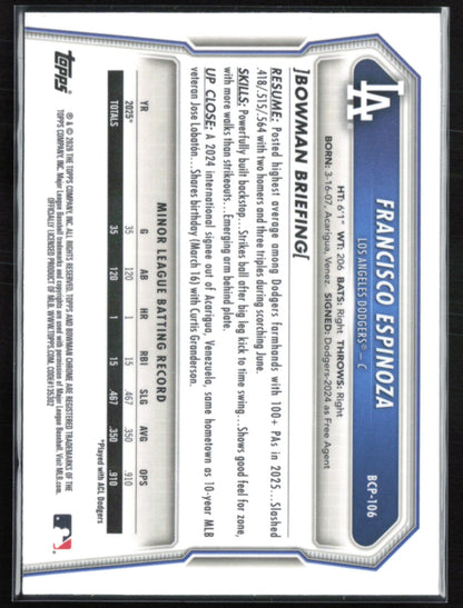 Francisco Espinoza 1st Bowman