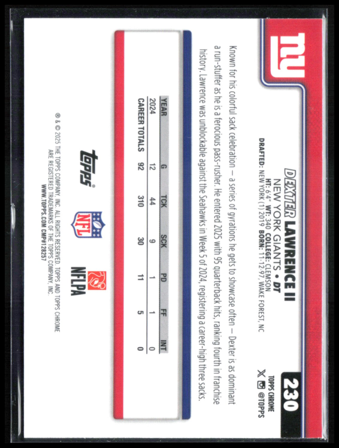 Dexter Lawrence II Light Blue /199