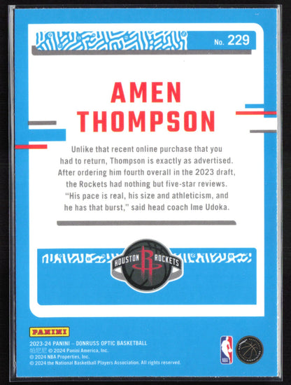 Amen Thompson RC Optic Rated Rookie