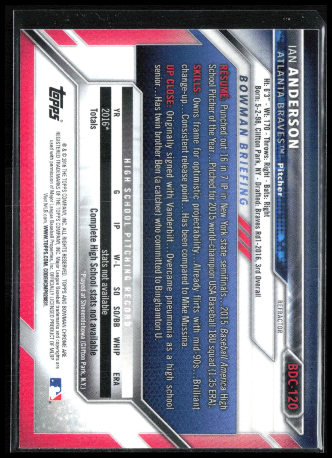 Ian Anderson 1st Bowman Refractor