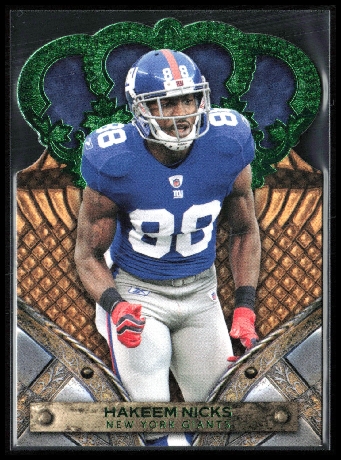 Hakeem Nicks Green Foil /10 Die-Cut 2011 Panini Crown Royale