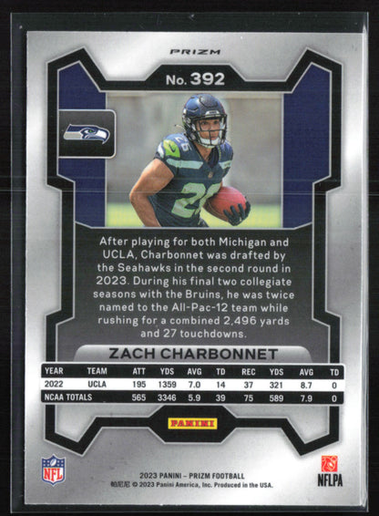 Zach Charbonnet RC Silver Prizm