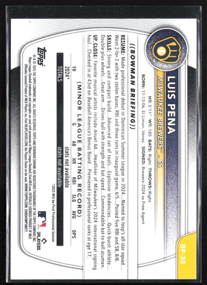Luis Pena 1st Bowman