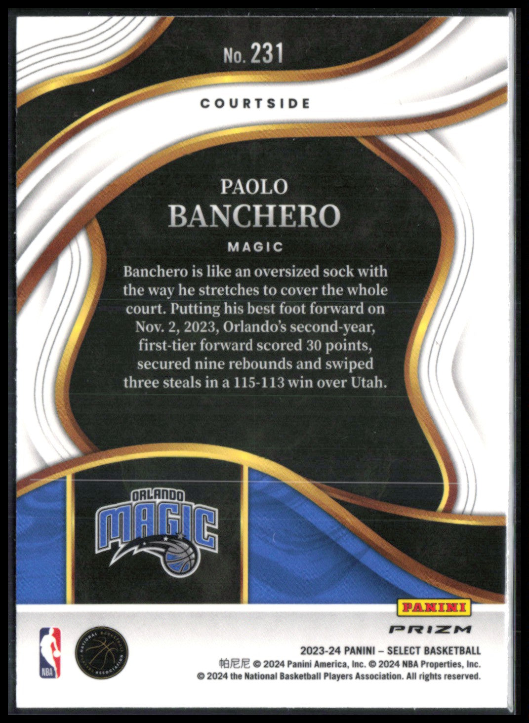 Paolo Banchero Seismic Courtside