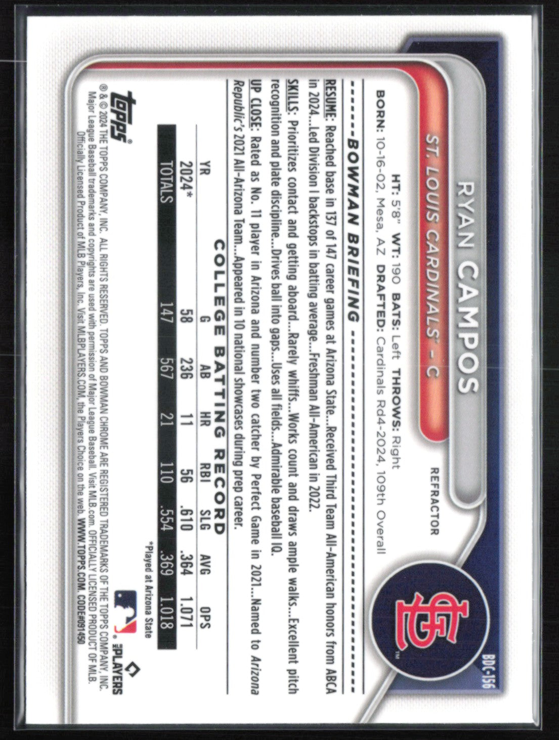 Ryan Campos 1st Bowman Refractor