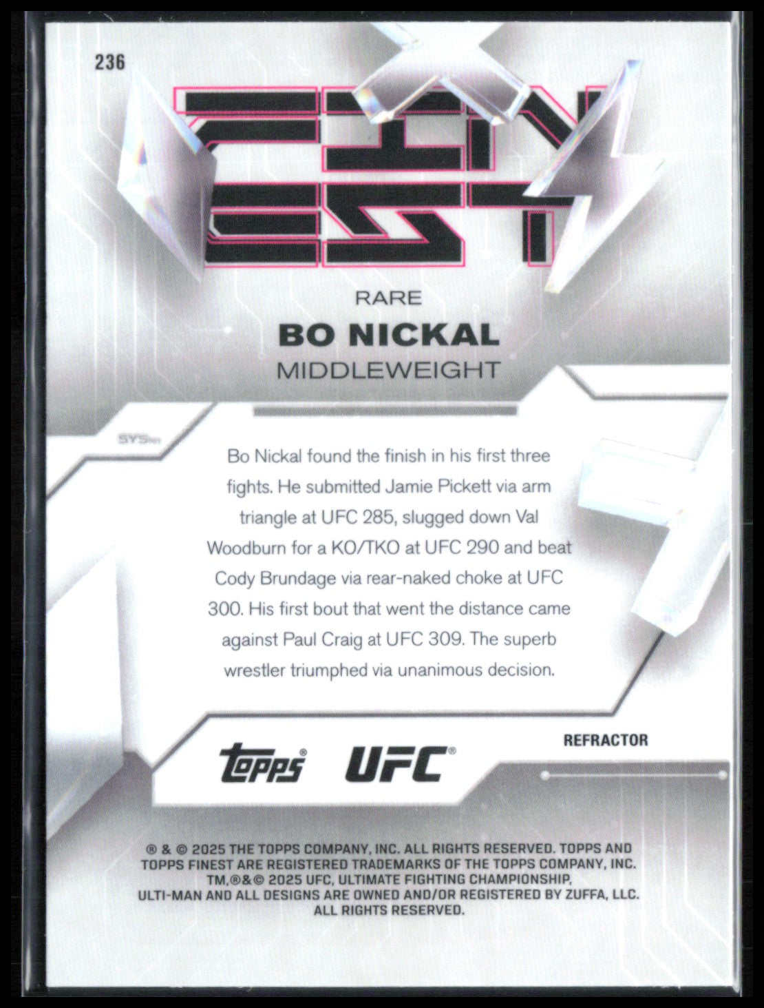 Bo Nickal Finest Pink Refractor