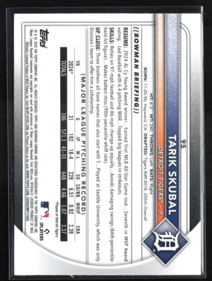 Tarik Skubal Mojo 2025 Bowman Chrome