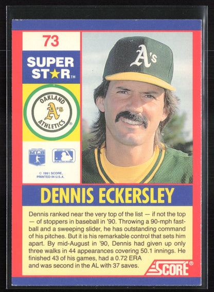 Dennis Eckersley 1991 Score