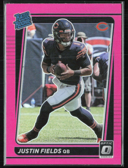 Justin Fields RC Pink Holo 2021 Optic