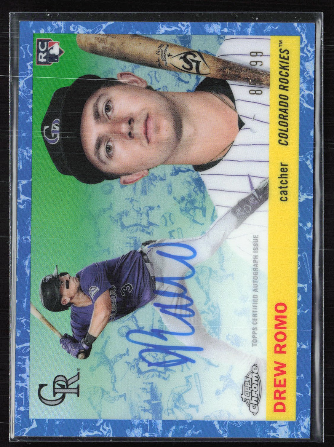 Drew Romo RC Auto /99 Blue Toile 2025 Topps Chrome Platinum