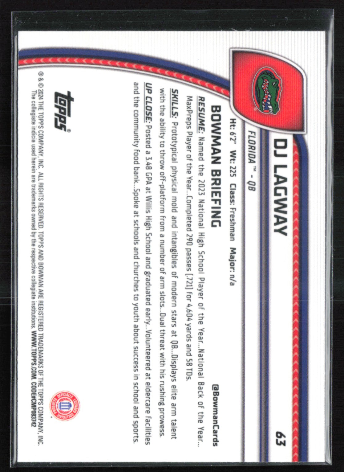 DJ Lagway 1st Bowman