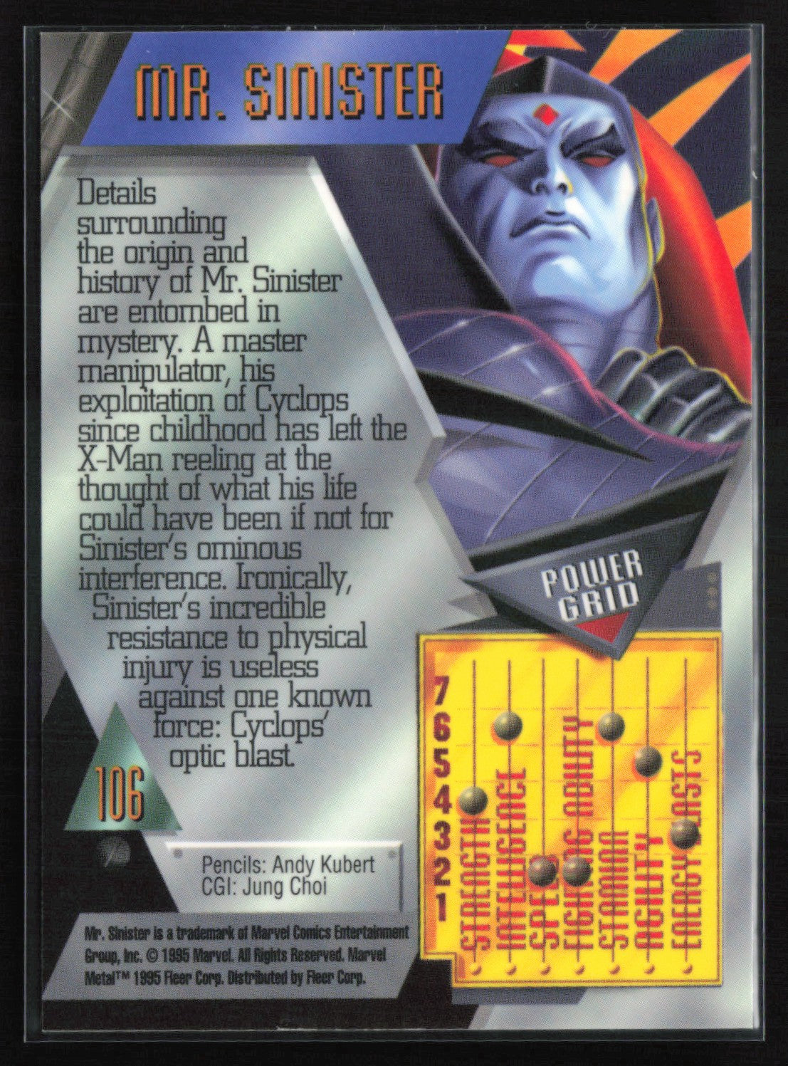 Mr. Sinister 1996 Marvel Metal