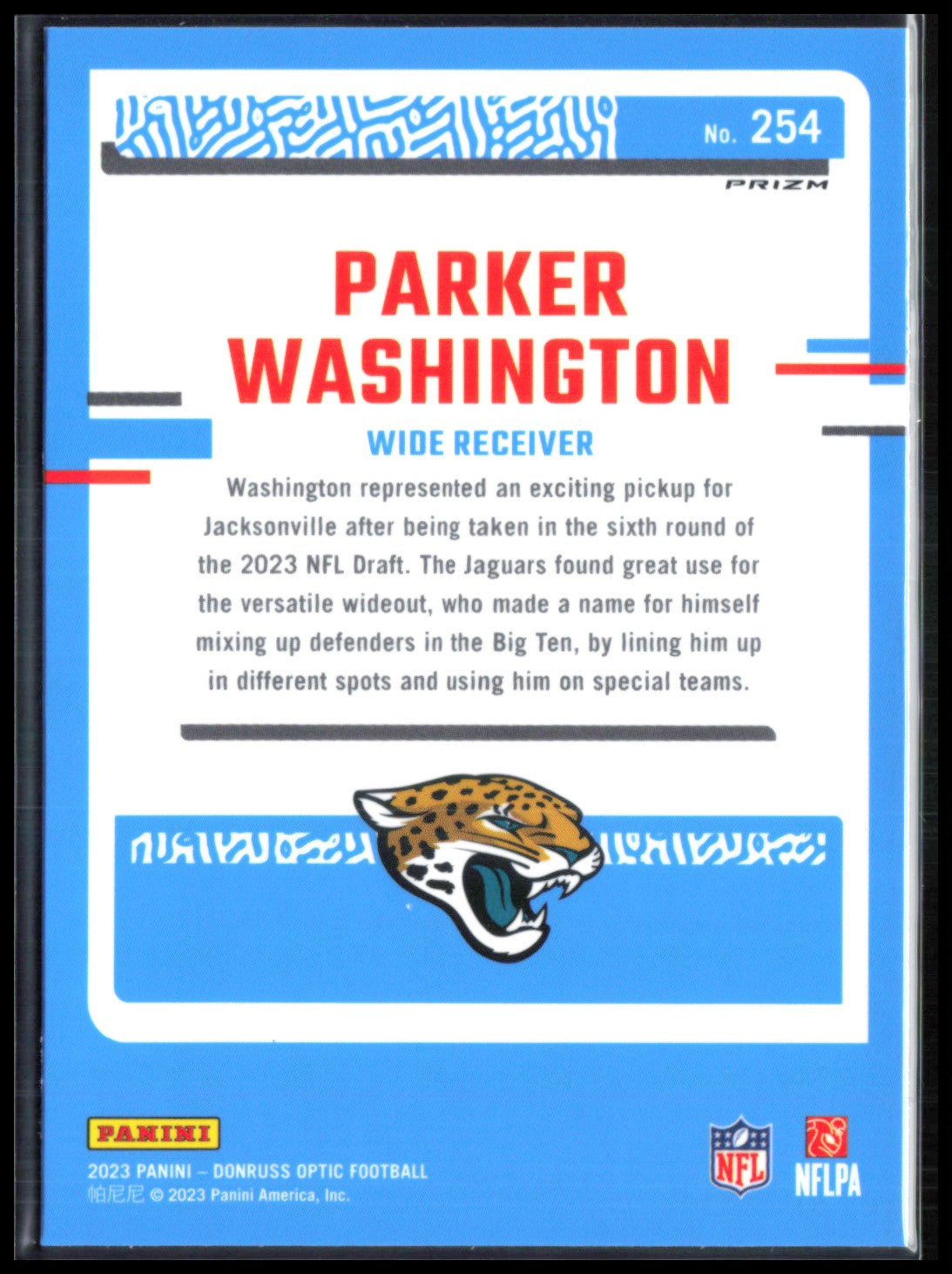 Parker Washington RC Holo Rated Rookie