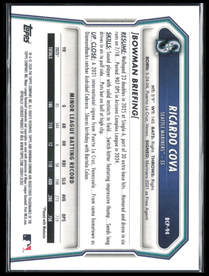 Ricardo Cova 1st Bowman Reptilian Refractor