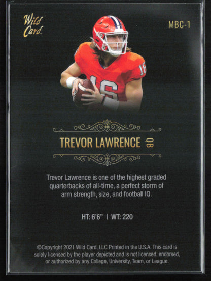 Trevor Lawrence Wild Card Matte Premier