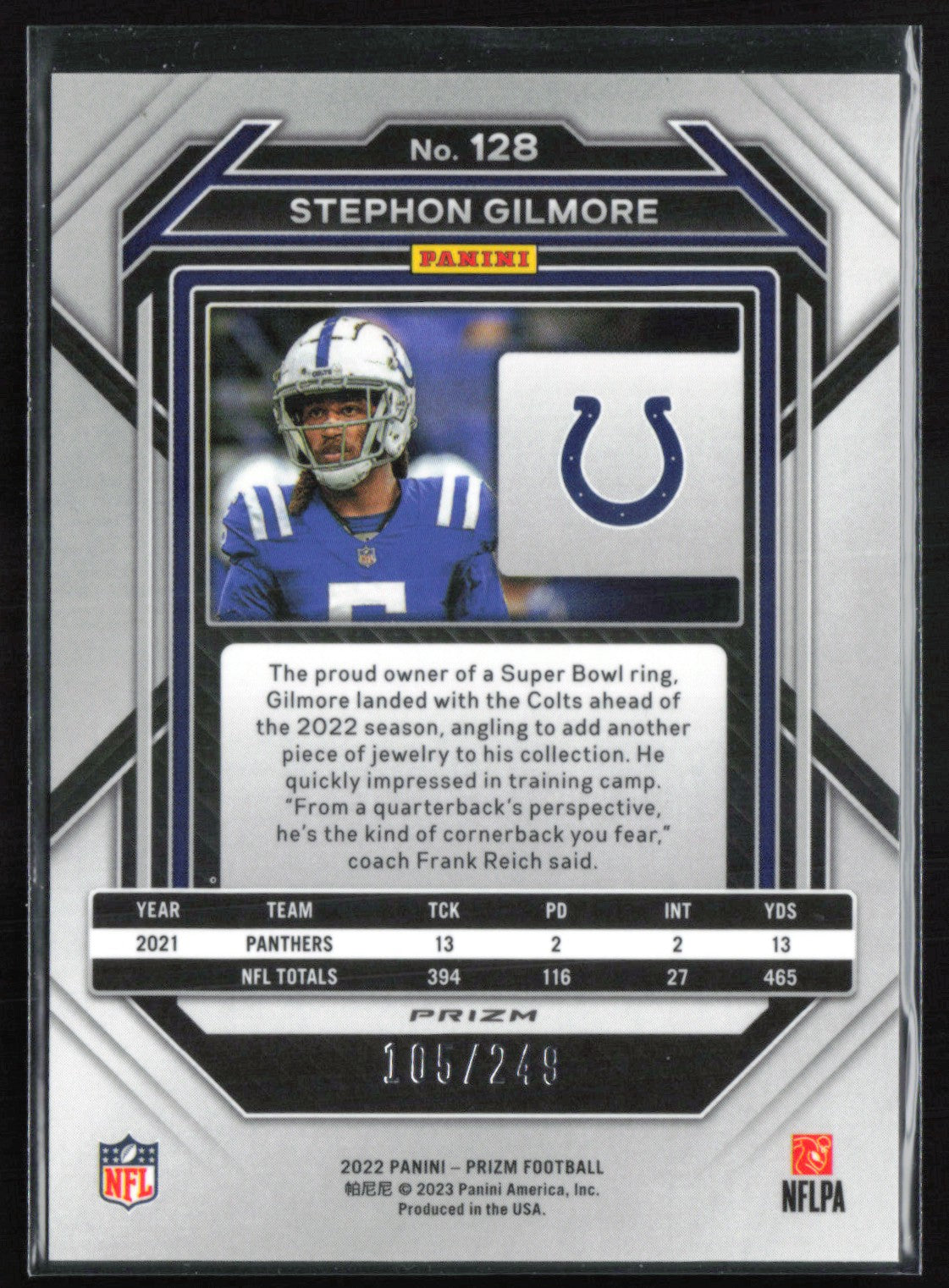 Stephon Gilmore Orange Prizm /249