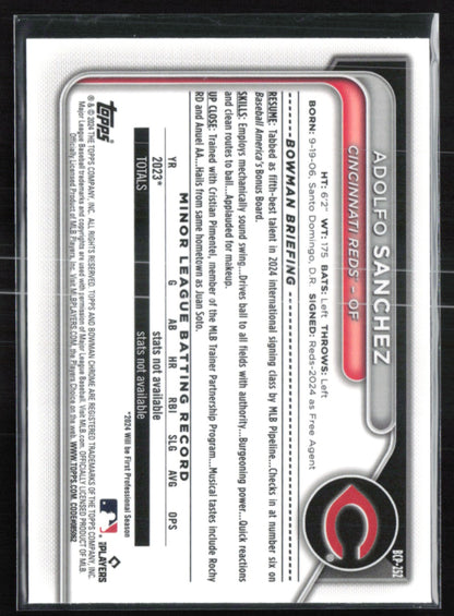 Adolfo Sanchez 1st Bowman Shimmer