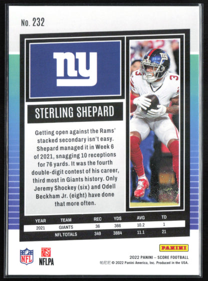 Sterling Shepard /199 2022 Score