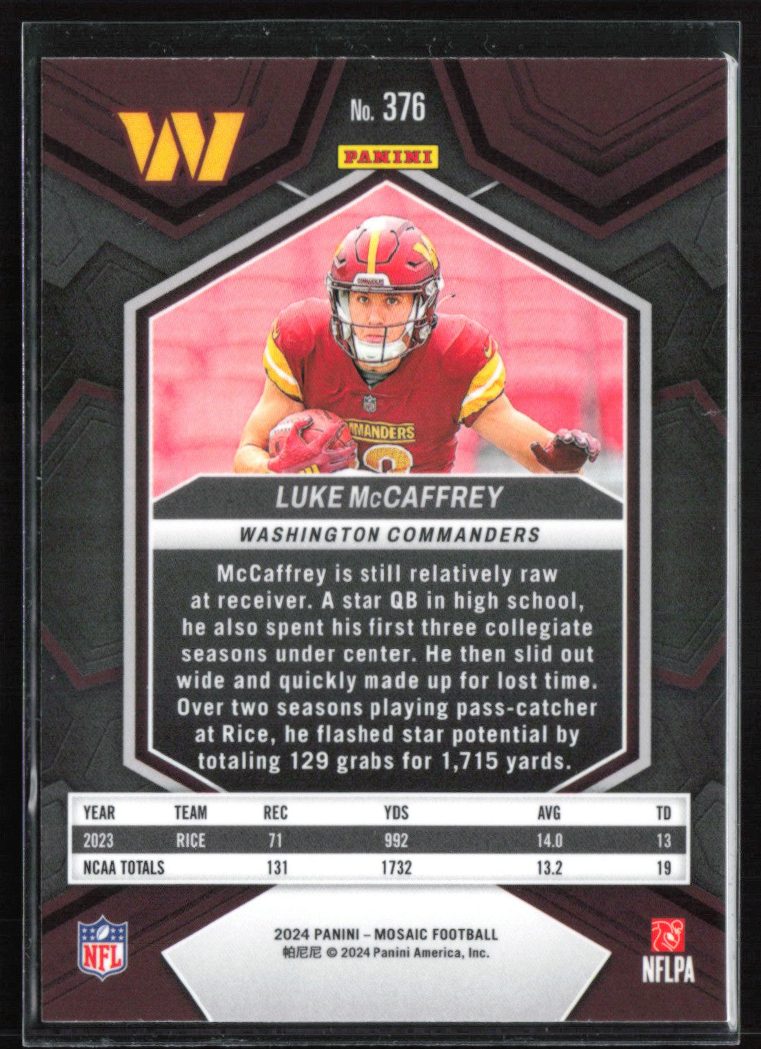 Luke McCaffrey RC